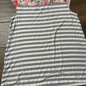 Matilda Jane Floral and Striped Sleeveless Top